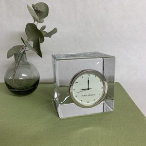 Simon Pearce Woodbury Glass Clock - signed w. sticker